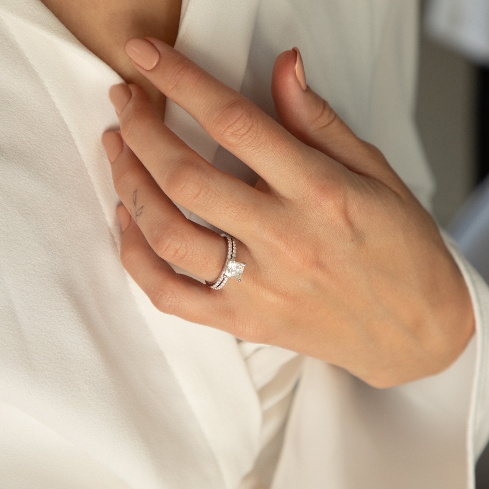 Moissanite Diamond Ring Set