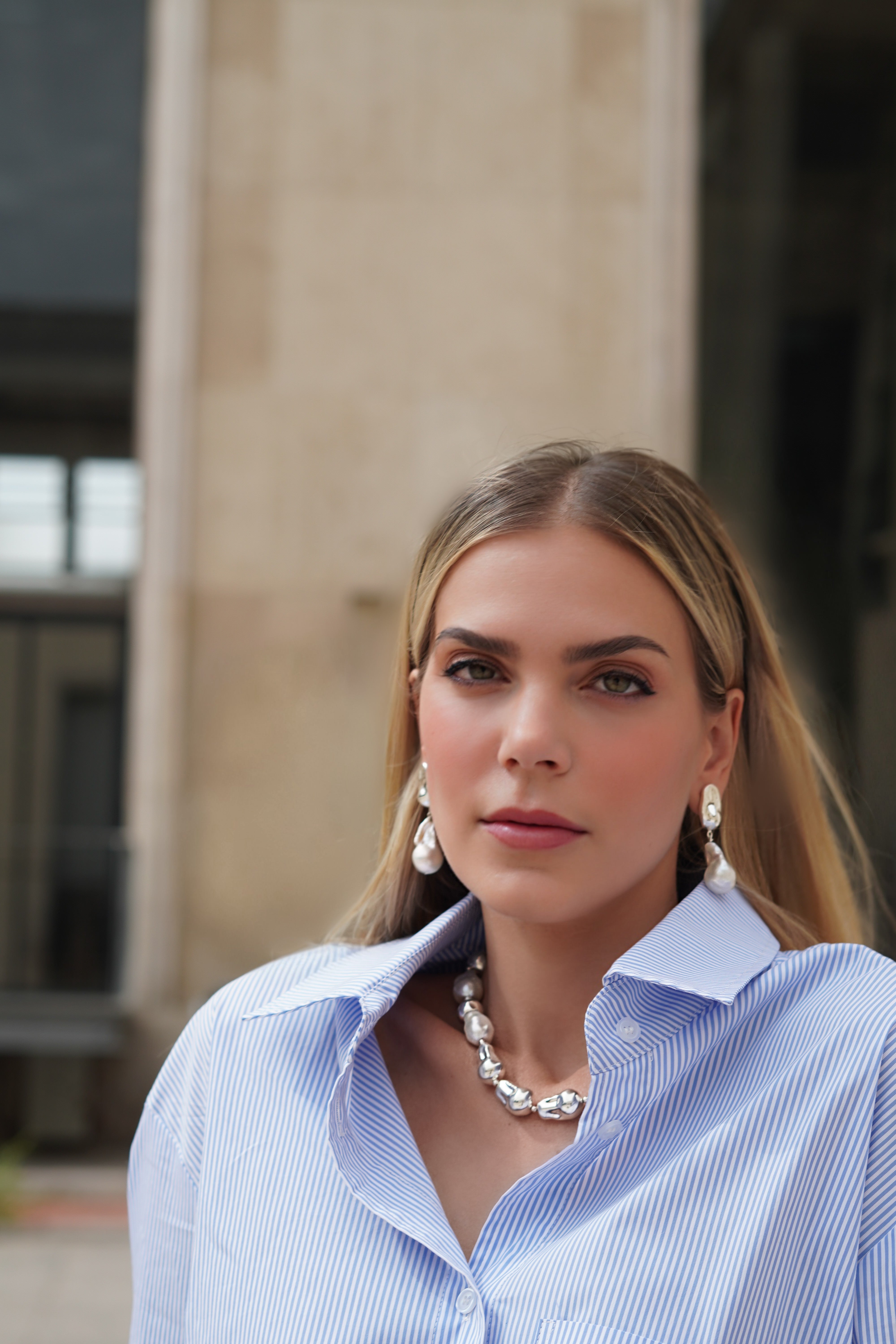 Baroque Pearl Necklace & Earrings Set | Chunky Irregular Pearls Gift for Her
