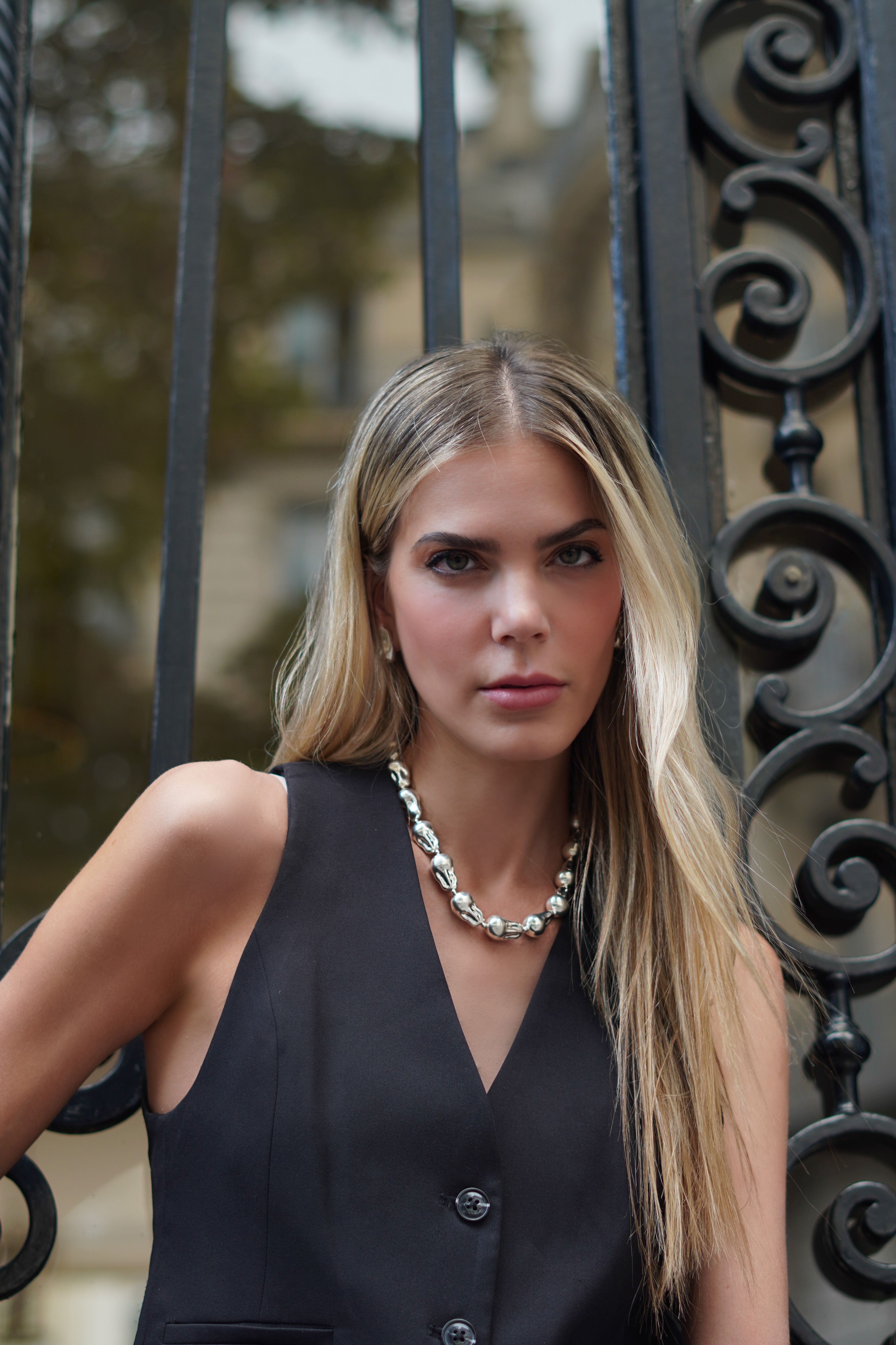 Silver Baroque Necklace & Stud Earrings Set | Chunky Irregular Pearls Gift