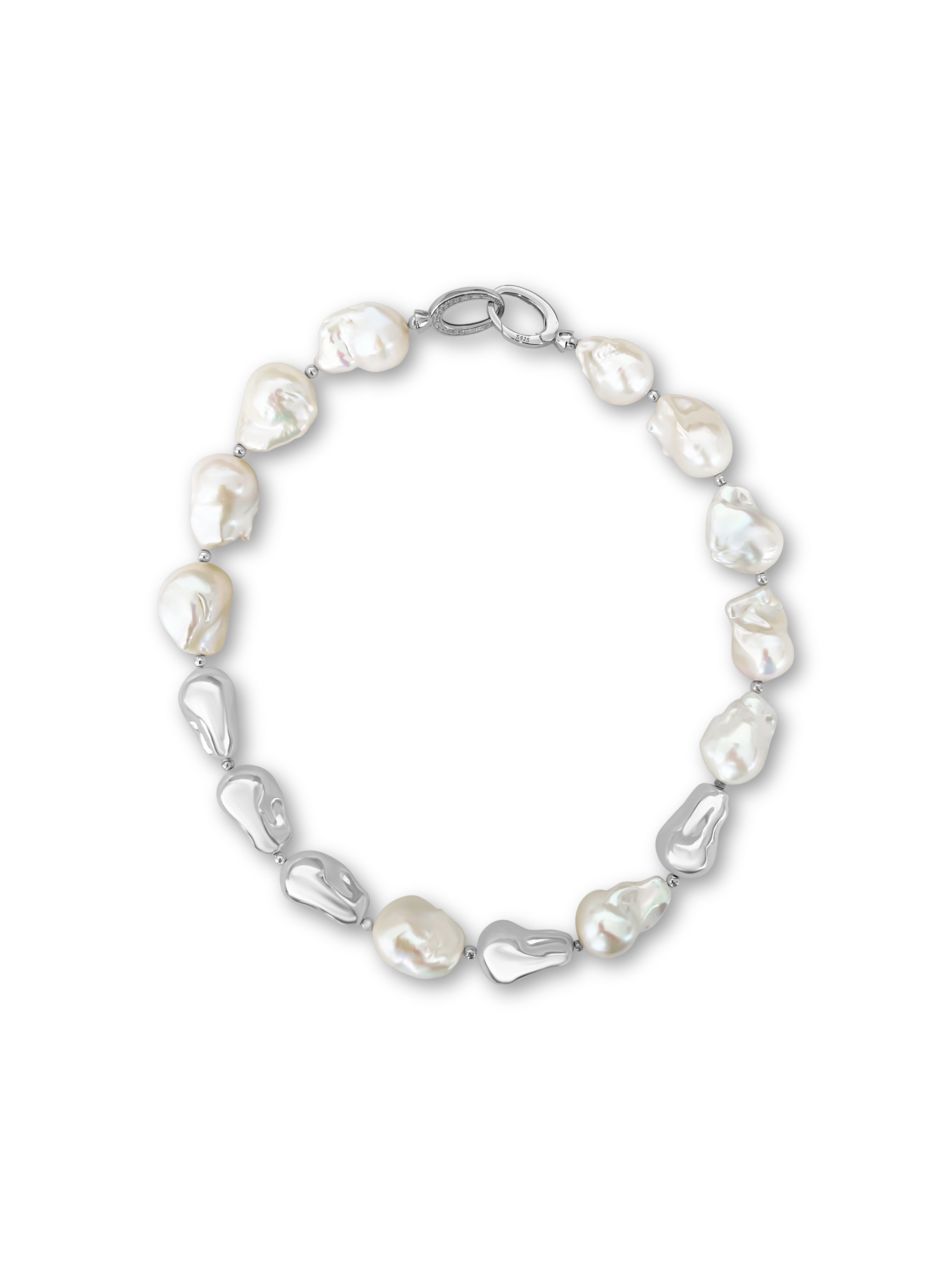 Baroque Pearl Necklace & Earrings Set | Chunky Irregular Pearls Gift for Her