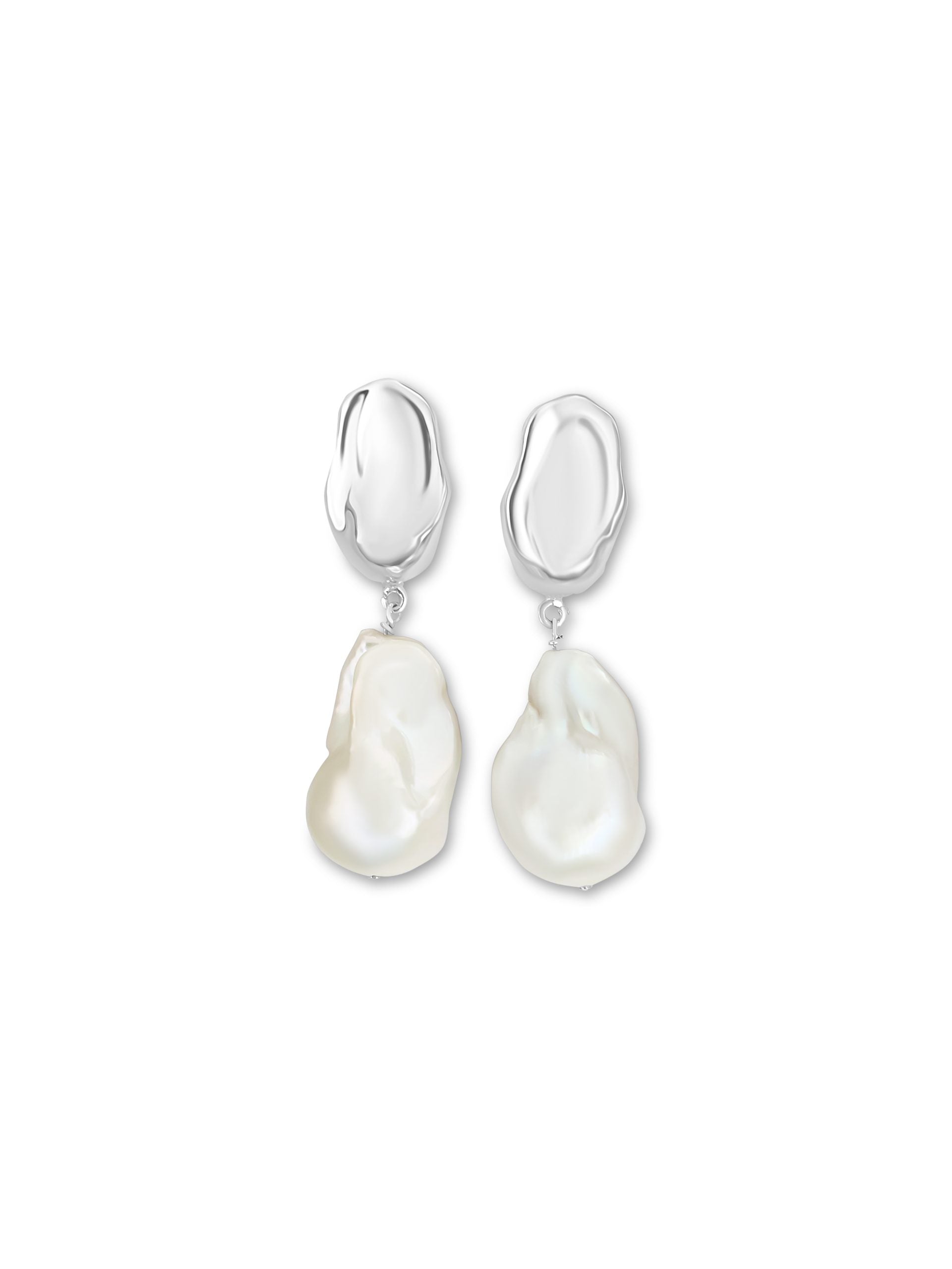 Baroque Pearl Drop Earrings & Necklace Set – Sterling Silver Gift Boxed Jewellery