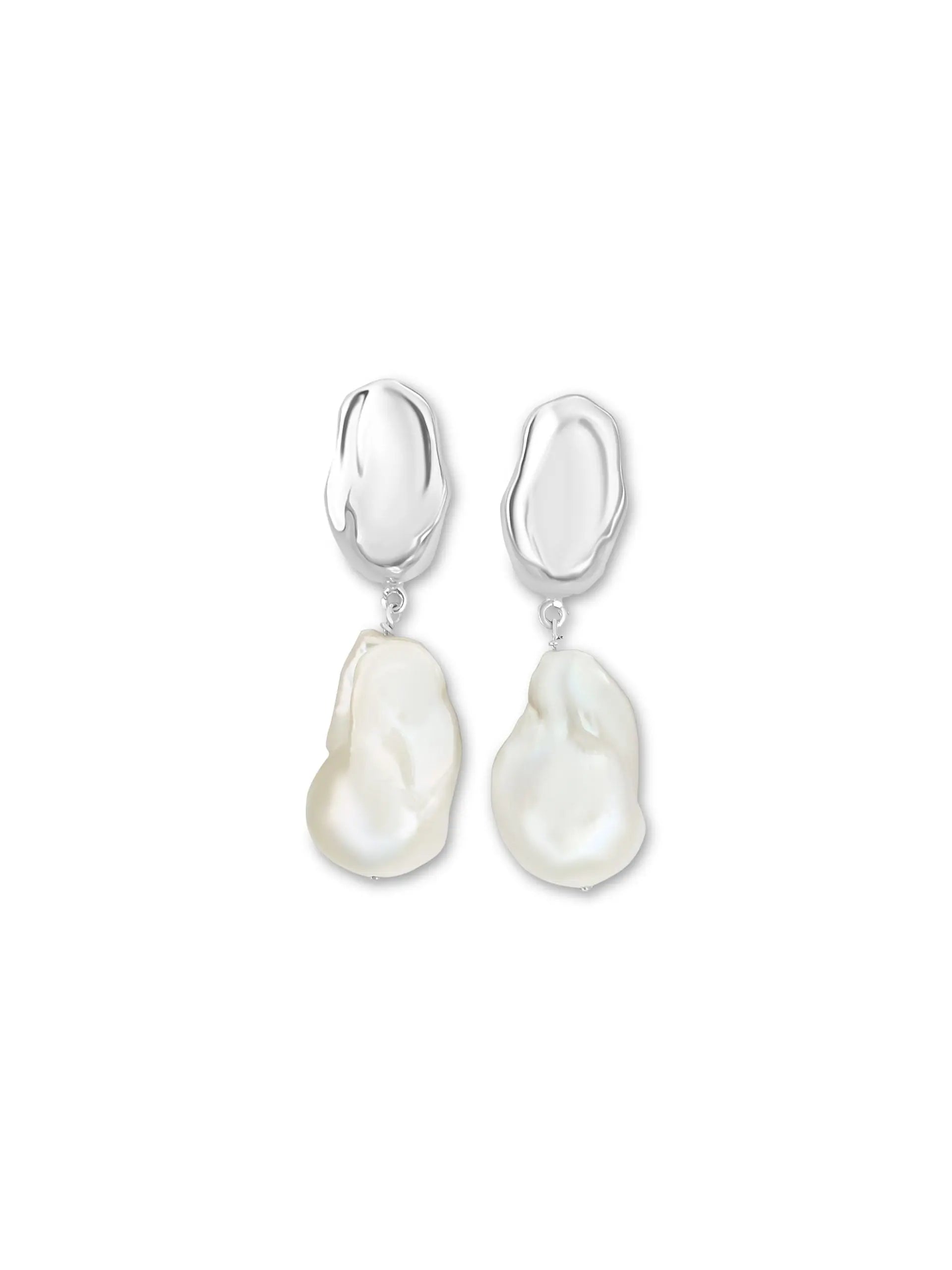 Baroque Pearl Drop Earrings & Necklace Set – Sterling Silver Gift Boxed Jewellery limanilondon