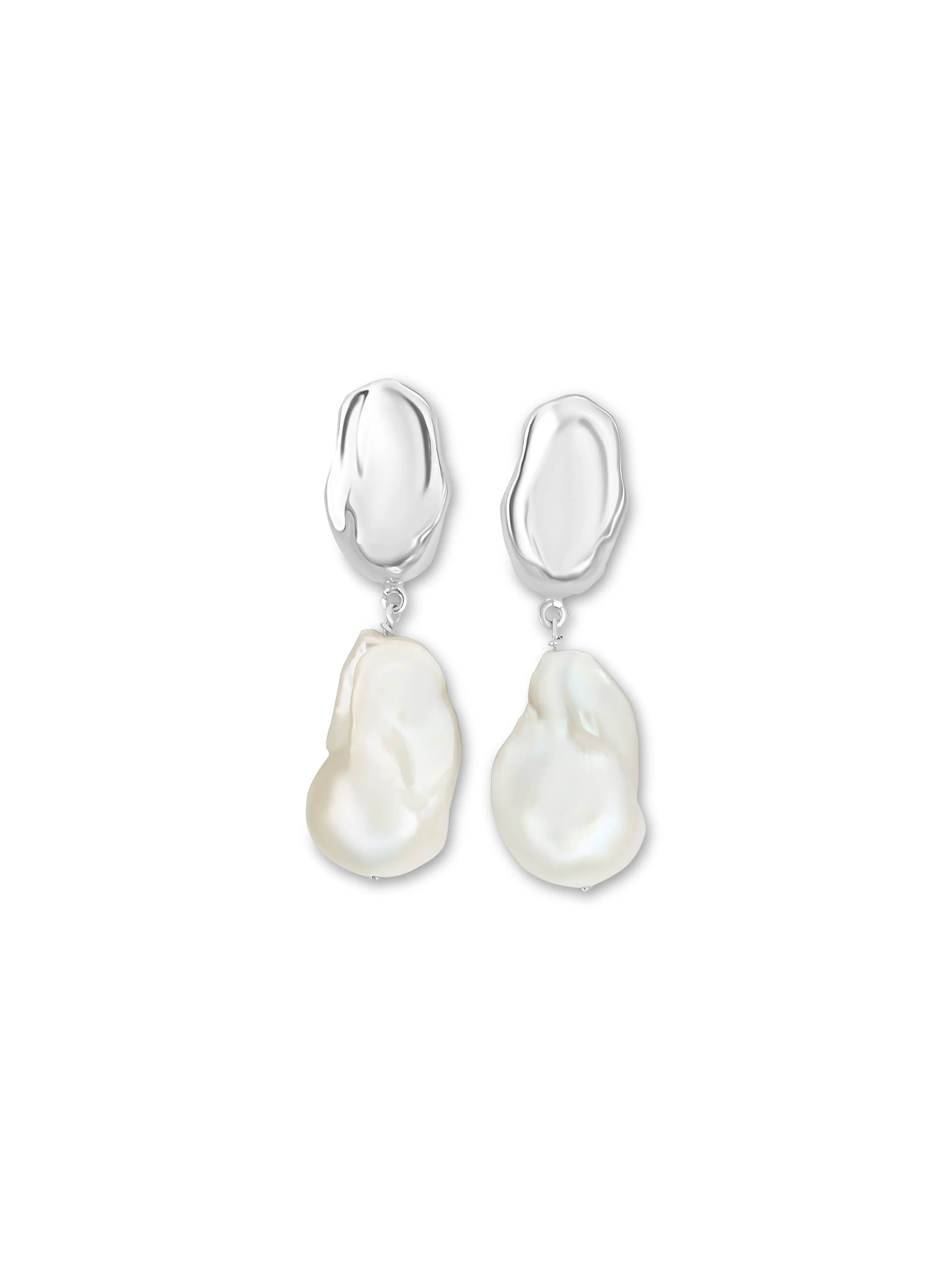 Baroque Pearl Drop Earrings & Necklace Set – Sterling Silver Gift Boxed Jewellery limanilondon