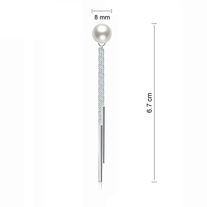 Bridal Wedding 925 Sterling Silver Simulated Pearl Earrings limanilondon