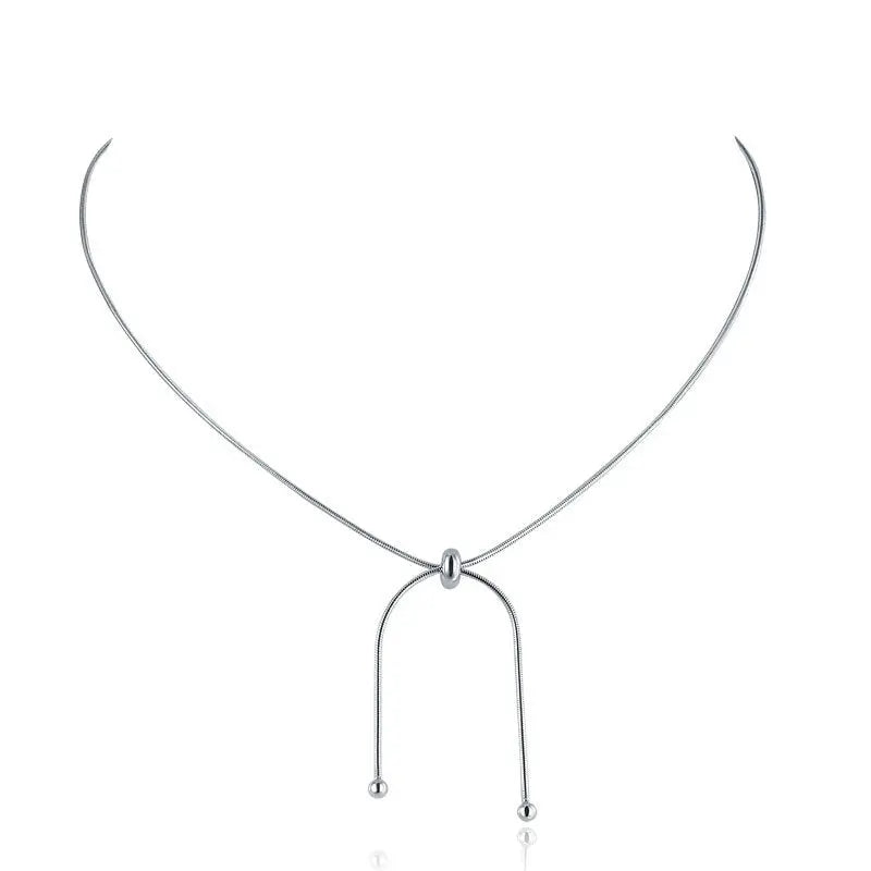 Adjustable Solid 925 Sterling Silver Necklace Stylish Jewellery Birthday Gift limanilondon