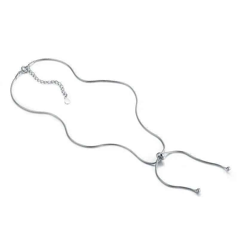 Adjustable Solid 925 Sterling Silver Necklace Stylish Jewellery Birthday Gift