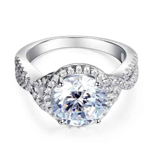 3 Carat Created Diamond 925 Sterling Silver Wedding Engagement Luxury Ring Promise Anniversary