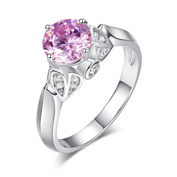 Fancy Pink Created Diamond Ring