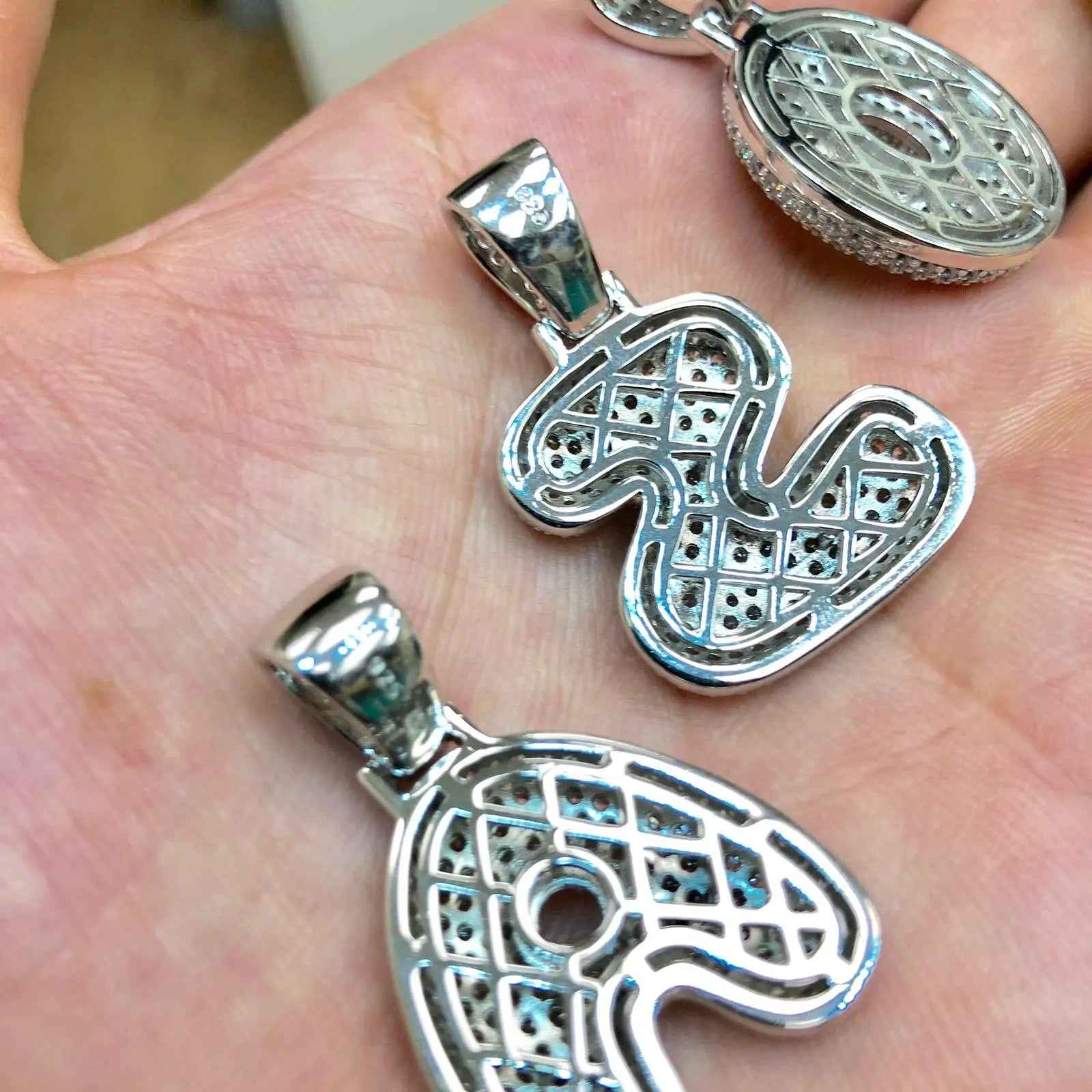 925 Sterling Silver 26 Initial Letters CZ Pendant Unisex - Gift Boxed