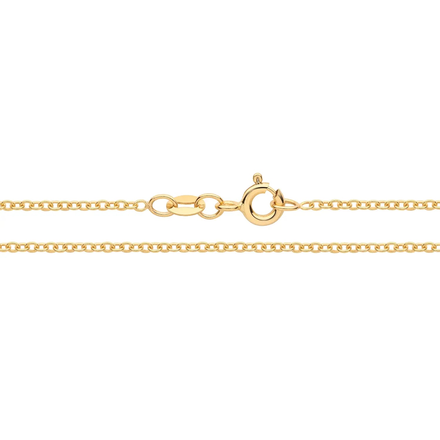 Genuine 9CT Yellow Gold CZ Tree of Life Charm with Fine Solid Rolo - Gift Boxed limanilondon