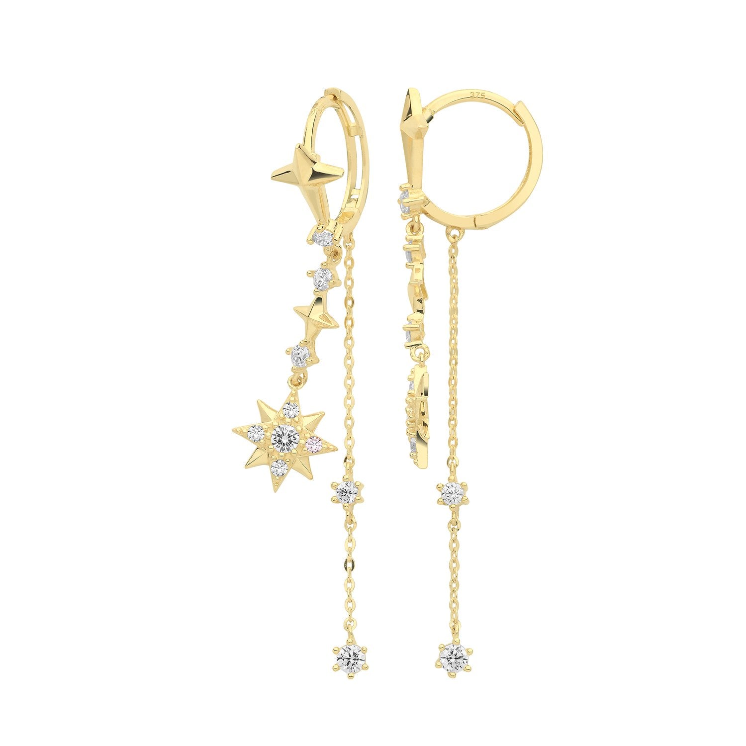 STAR CHARM DROP EARRINGS