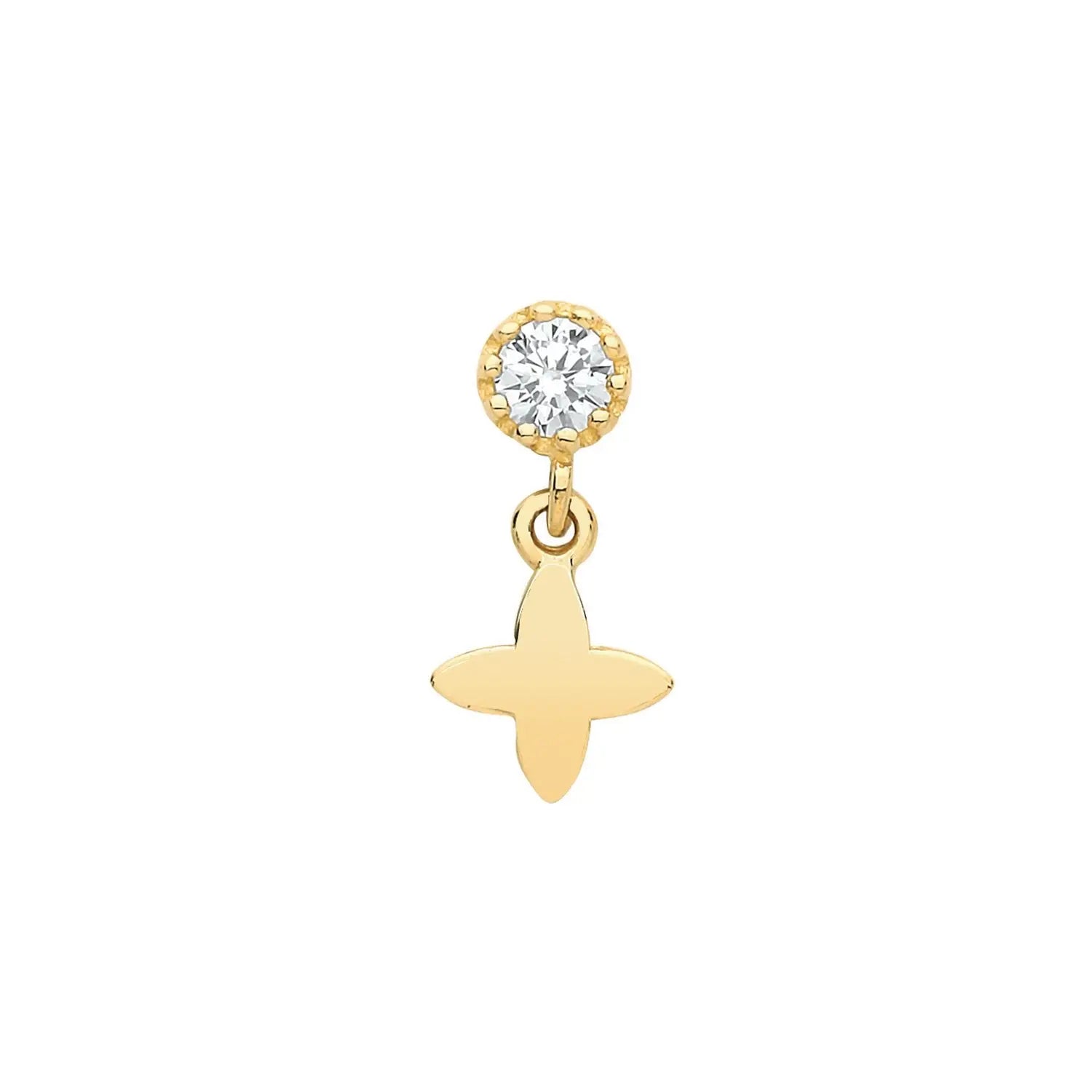 Yellow Gold CZ Cartilage