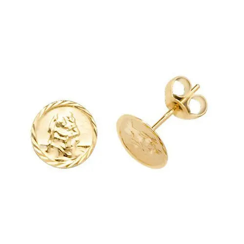 ST Christopher Stud Earrings