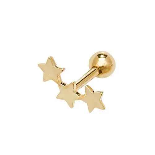 Genuine 9ct Yellow Gold Constellation Cartilage 6mm Post Stud Earring