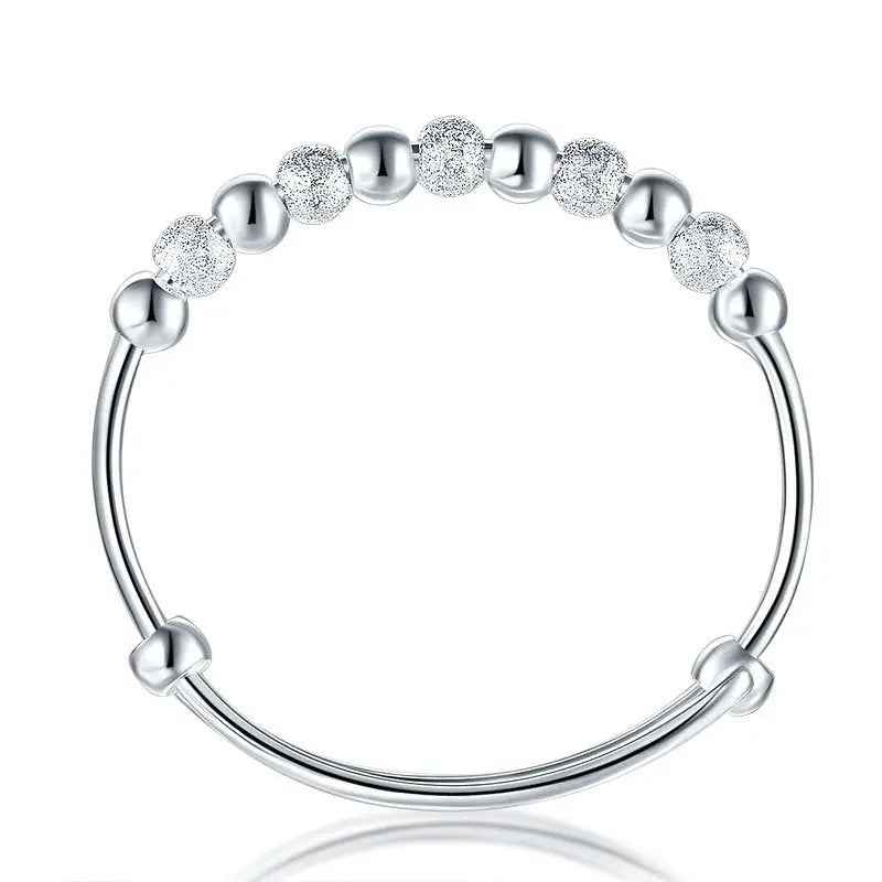 Solid 999 Silver Bangle Bracelet Baby Gift Adjustable Size