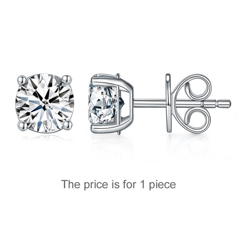 Moissanite Diamond Men's Earrings