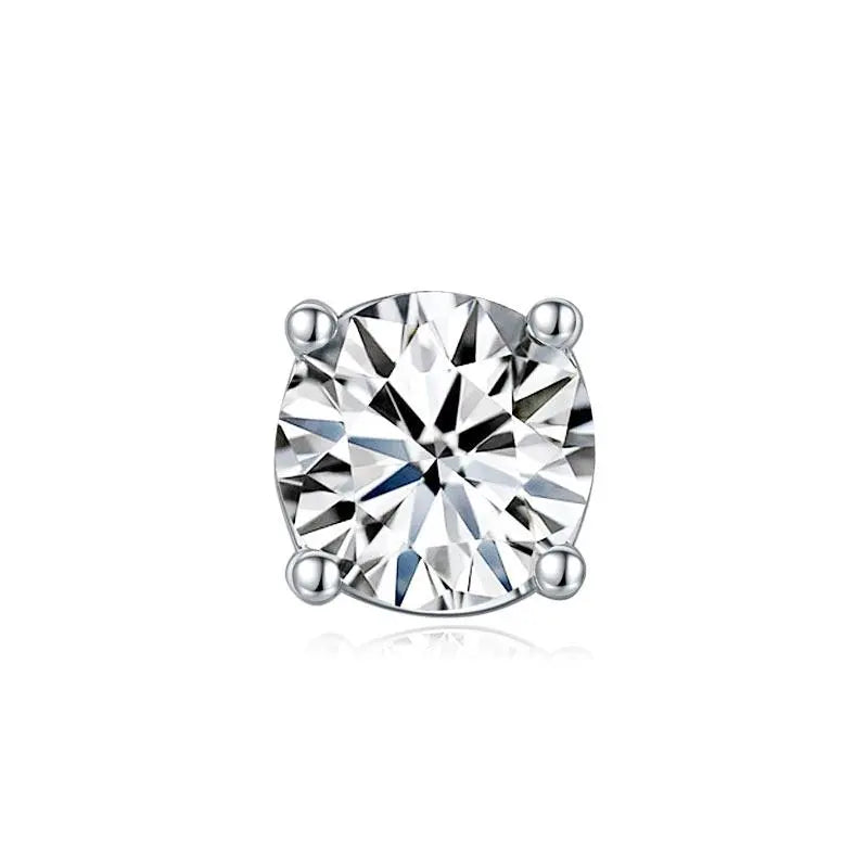 1 Carat Moissanite Diamond Men's Earrings (1 Piece) 925 Sterling Silver limanilondon