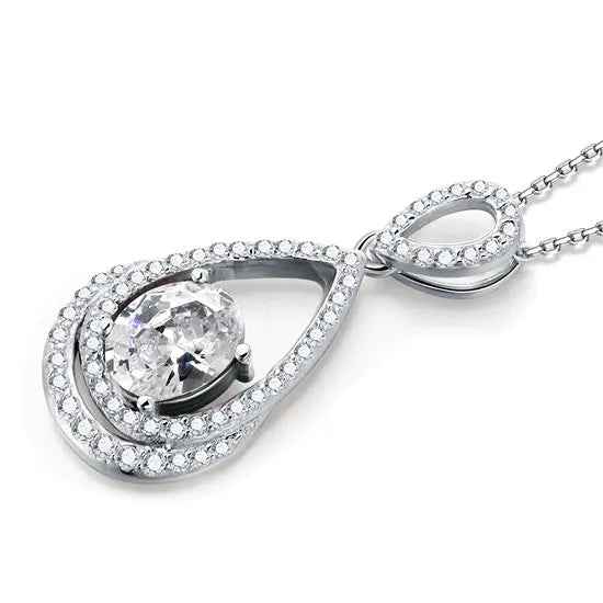 1 Carat Round Cut Bridesmaid Pendant Necklace Jewellery