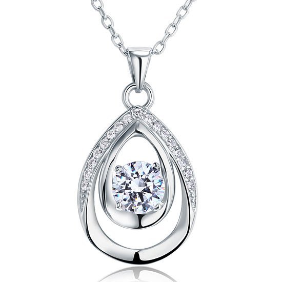 1 Carat Round Cut Bridesmaid Pendant Necklace Jewellery