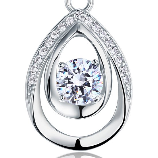 1 Carat Round Cut Bridesmaid Pendant Necklace Jewellery