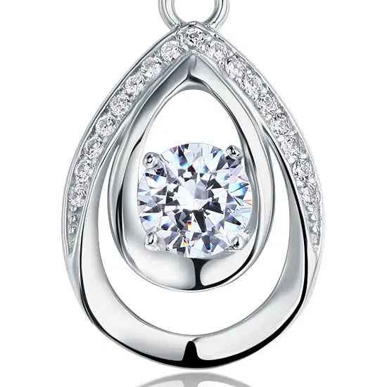 1 Carat Round Cut Bridesmaid Pendant Necklace Jewellery