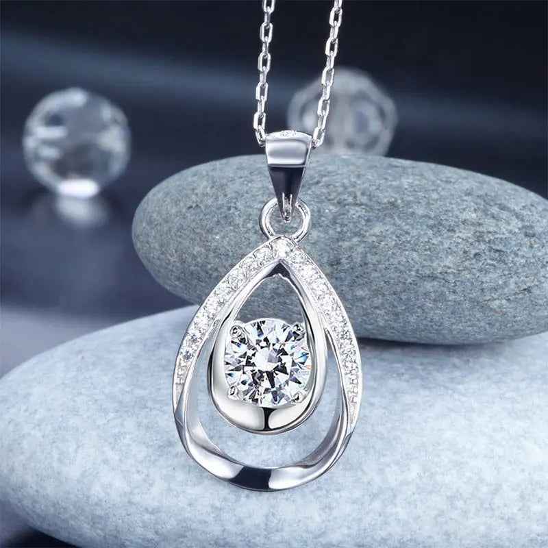 1 Carat Round Cut Bridesmaid Pendant Necklace Jewellery