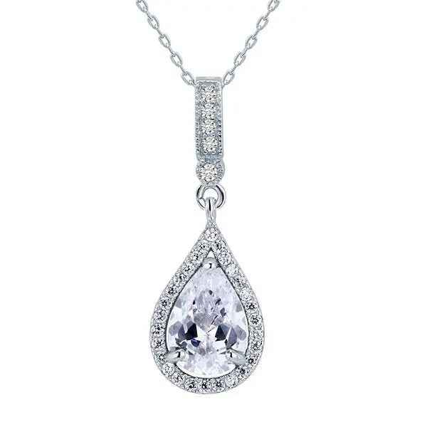 Sterling Silver Fashion Bridesmaid Pendant Necklace Bridal Wedding