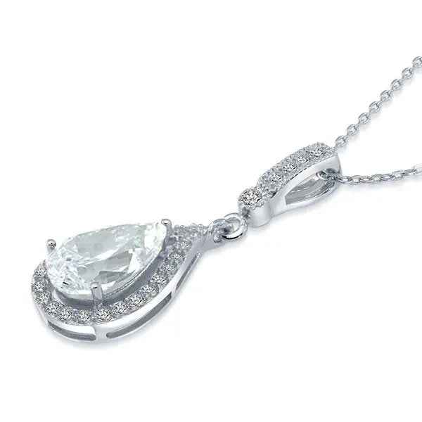 Sterling Silver Fashion Bridesmaid Pendant Necklace Bridal Wedding