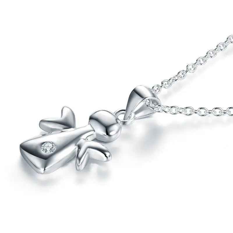 Kids Girl Angel Pendant Necklace 925 Sterling Silver Children Jewellery