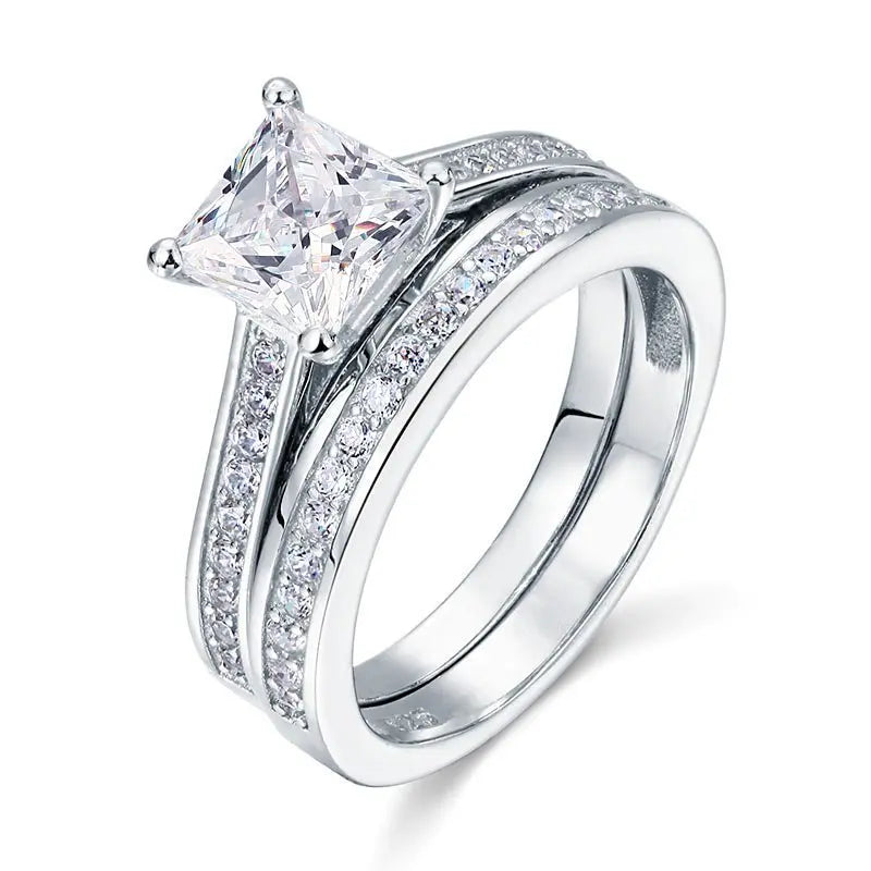 Wedding Engagement Ring Set