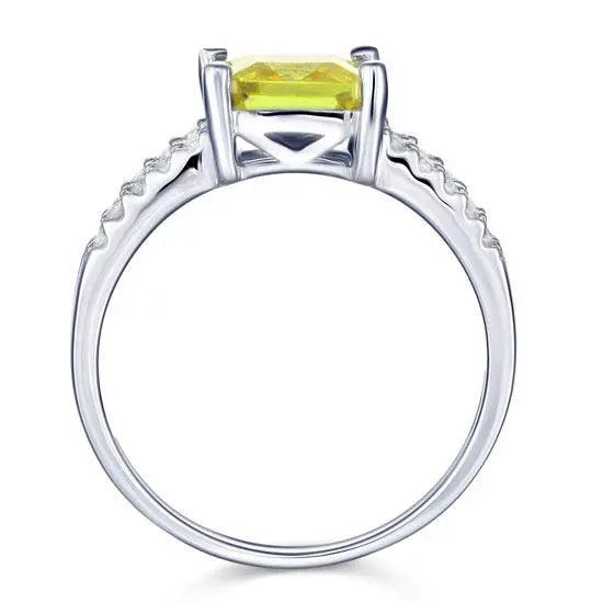 Yellow Canary Colour 2 Carat Created Diamond Ring Sterling Silver 925 Ring limanilondon