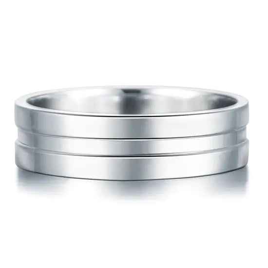 High Polished Plain Men's Solid Sterling 925 Silver Wedding Band Ring