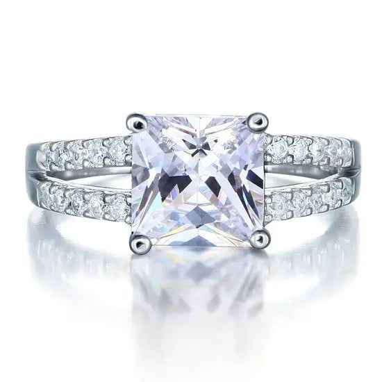 2 Carat Lab Created Diamond Sterling Solid 925 Silver Wedding Engagement Ring