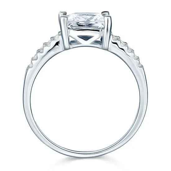 2 Carat Lab Created Diamond Sterling Solid 925 Silver Wedding Engagement Ring