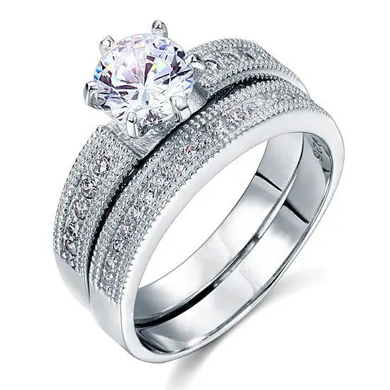 Bridal Wedding Engagement Ring Set