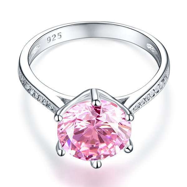 Sterling Silver Wedding Engagement Ring 3 Carat Created Diamond Jewellery