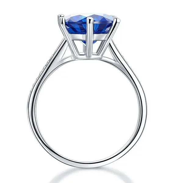 Sterling Silver Wedding Engagement Ring 3 Carat Blue Created Diamond Jewellery limanilondon