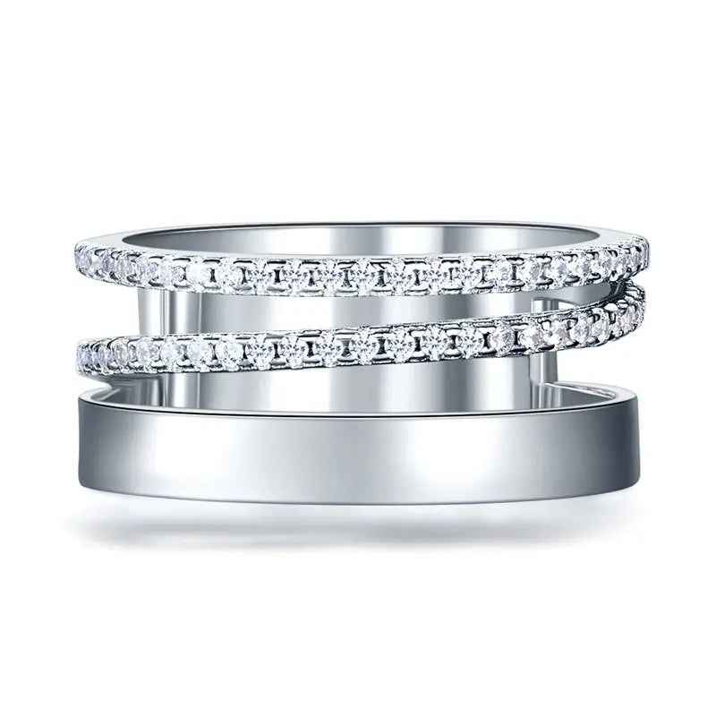 New Style Design Solid 925 Sterling Silver Wedding Band Ring