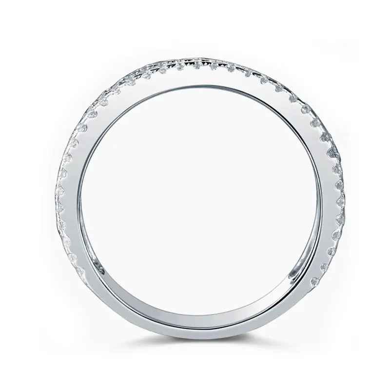 New Style Design Solid 925 Sterling Silver Wedding Band Ring