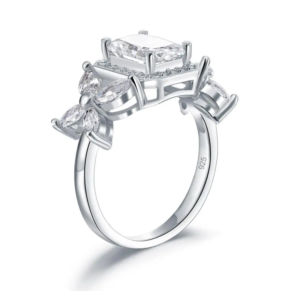 Pageant Luxury Ring Solid 925 Sterling Silver Butterfly Wedding Jewellery limanilondon