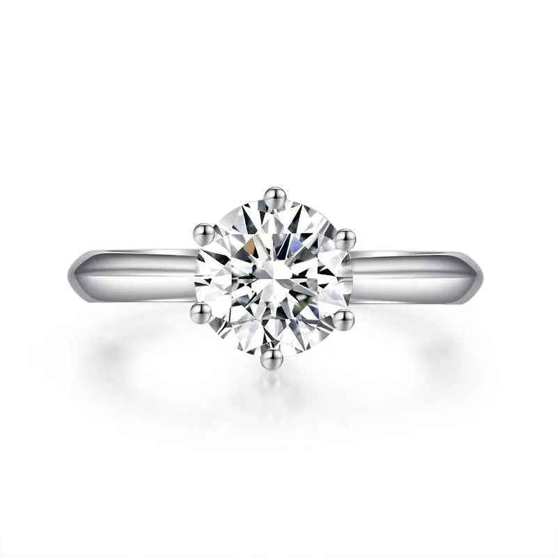 1.5 Carat Moissanite Solitaire Engagement Ring | Sterling Silver