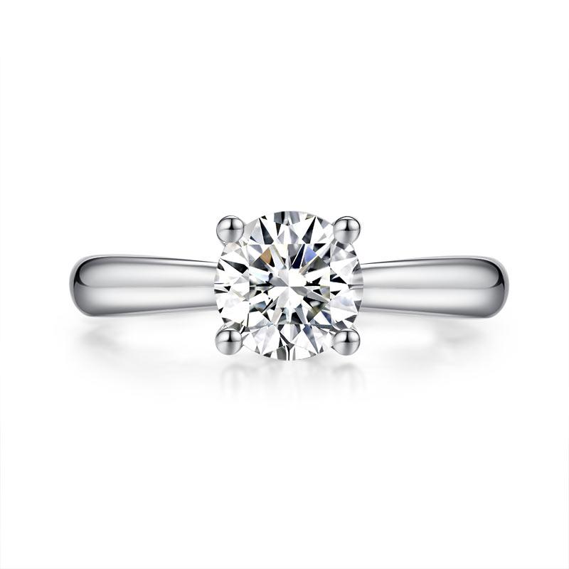 1 Carat Moissanite Diamond Ring Wedding Engagement 925 Sterling Silver