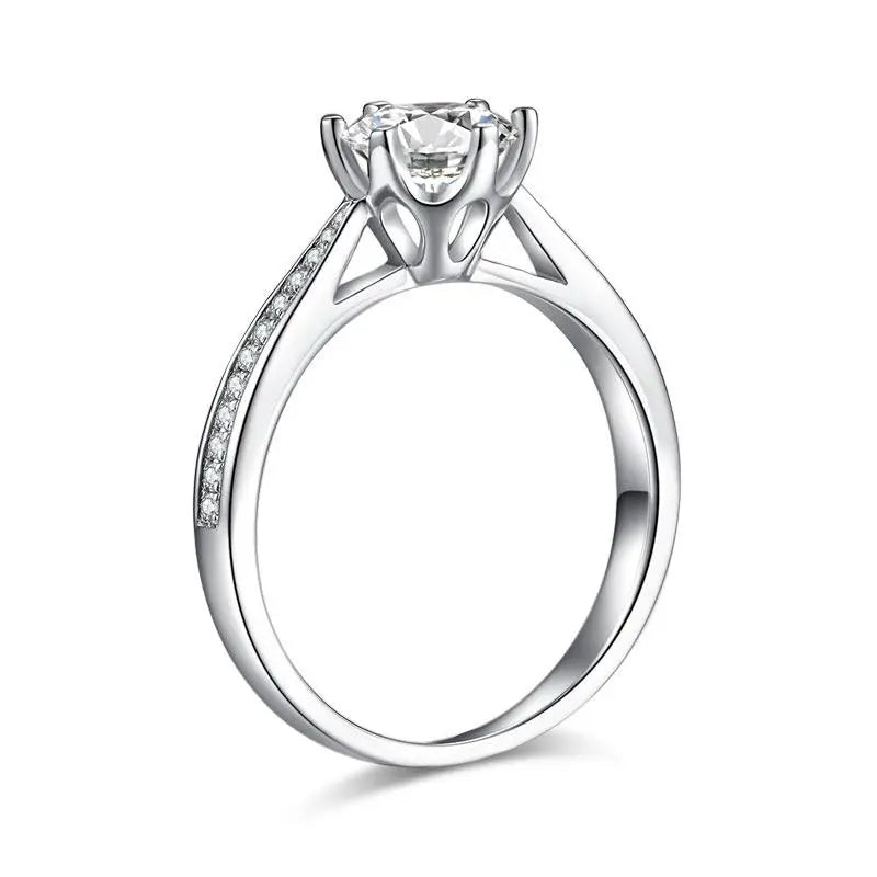 1 Carat Moissanite Diamond Ring Engagement 925 Sterling Silver limanilondon