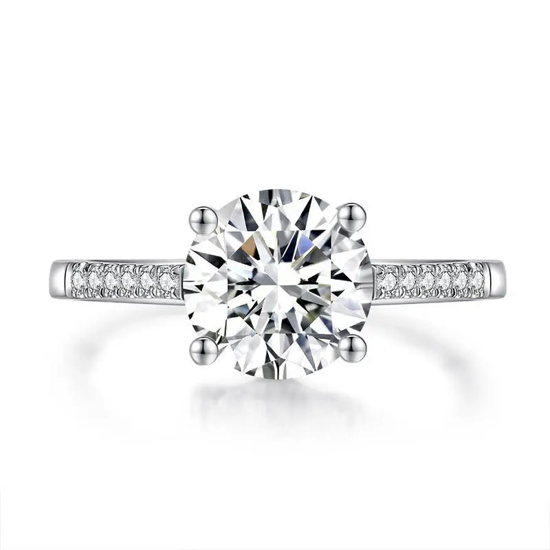 2 Carat Moissanite Diamond (8 mm) Engagement Ring 925 Sterling Silver limanilondon