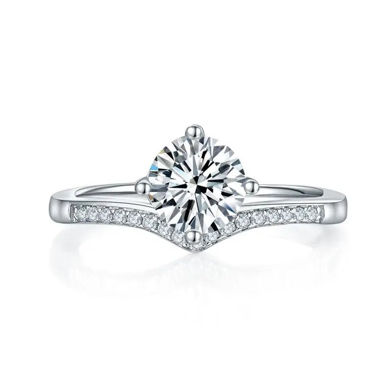 1 Carat Moissanite Diamond Ring Engagement 925 Sterling Silver limanilondon