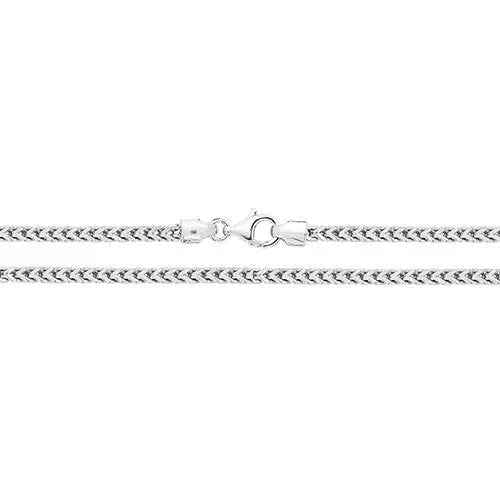 925 Silver Square Rhodium Plated Franco Chain - Gift Boxed