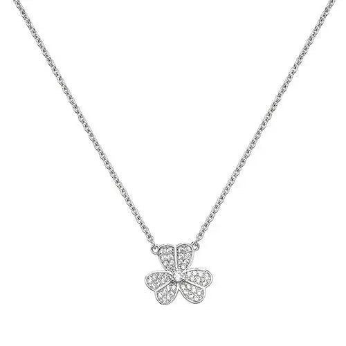 CZ Shamrock Necklet