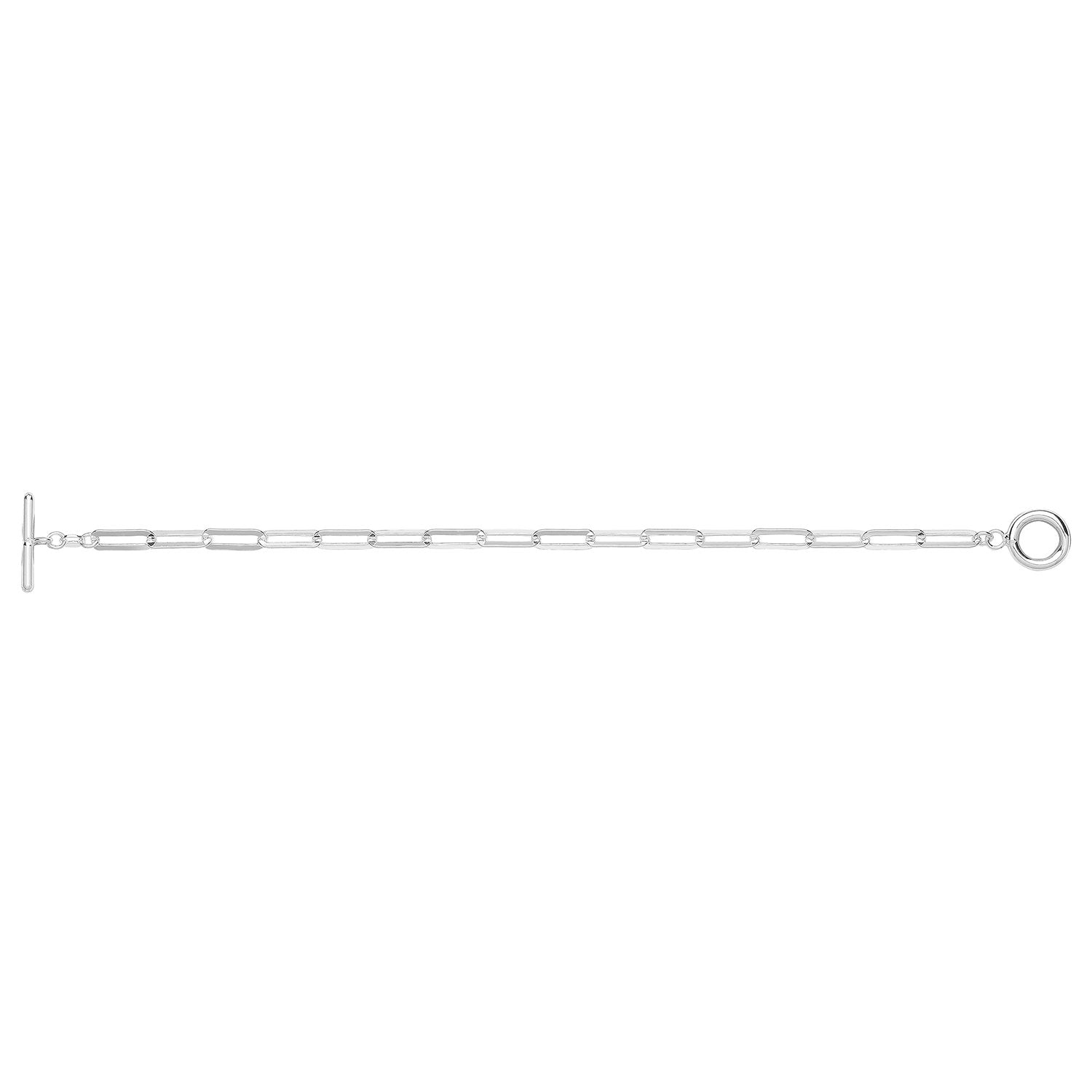Sterling Silver Paper Clip Bracelet