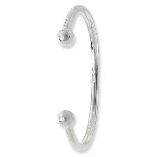 925 Sterling Silver Ladies Torc Bangle - Gift Boxed