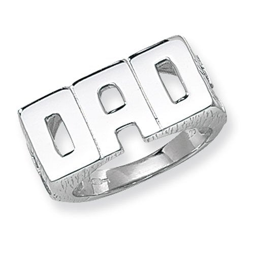 Sterling Silver Mens Dad Ring Q-Z1 Sizes